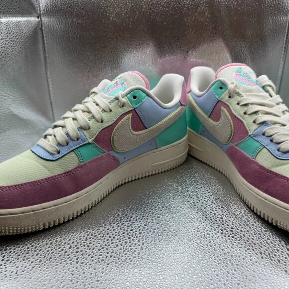 Size 8 Nike‎ Air Force 1 Low Spring Patchwork Mens Multicolor Sneaker AH8462-400 - Picture 4 of 12